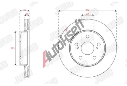 JURID Brzdov kotou - 282 mm JRD 563672JC, 563672JC