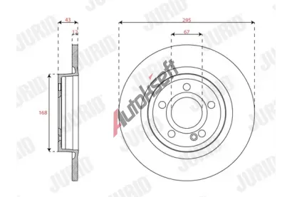 JURID Brzdový kotouč - 295 mm JRD 563674JC, 563674JC JURID Brzdový kotouč - 295 mm JRD 563674JC, 563674JC