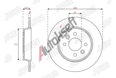 JURID Brzdov kotou - 260 mm JRD 563691JC, 563691JC