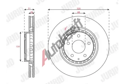 JURID Brzdov kotou - 320 mm JRD 563714JC, 563714JC
