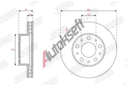 JURID Brzdov kotou - 280 mm JRD 563716JC, 563716JC