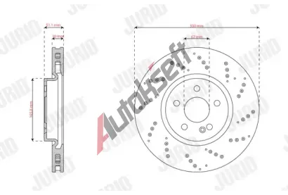 JURID Brzdov kotou - 330 mm JRD 563725JC, 563725JC