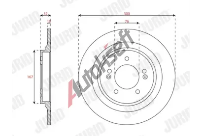 JURID Brzdov kotou - 300 mm JRD 563744JC, 563744JC