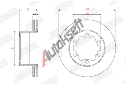 JURID Brzdov kotou - 303 mm JRD 563750JC-1, 563750JC-1