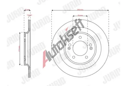 JURID Brzdový kotouč JRD 563813JC, 563813JC JURID Brzdový kotouč JRD 563813JC, 563813JC