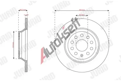 JURID Brzdový kotouč JRD 563814JC, 563814JC JURID Brzdový kotouč JRD 563814JC, 563814JC
