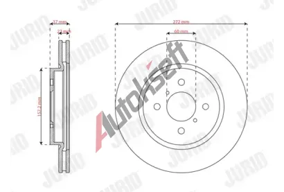 JURID Brzdov kotou - 272 mm JRD 563816JC, 563816JC