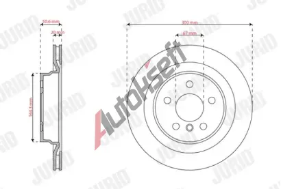JURID Brzdov kotou - 300 mm JRD 563827JC, 563827JC