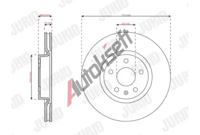 JURID Brzdov� kotou� - 312 mm JRD 563862JC, 563862JC