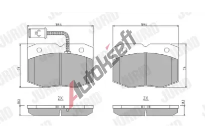 JURID Sada brzdových destiček PREMIER JRD 571416J, 571416J JURID Sada brzdových destiček PREMIER JRD 571416J, 571416J