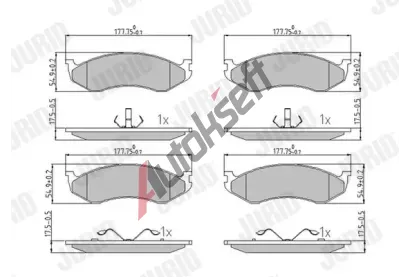 JURID Sada brzdov�ch desti�ek PREMIER JRD 571519J, 571519J