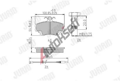 JURID Sada brzdovch destiek PREMIER JRD 571526J, 571526J