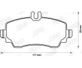 JURID Sada brzdovch destiek Jurid White Low Dust JRD 571945JC, 7070