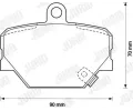 JURID Sada brzdovch destiek Jurid White Low Dust JRD 571995JC, 571995JC