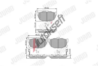 JURID Sada brzdovch destiek PREMIER JRD 572127J, 572127J