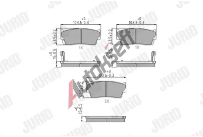 JURID Sada brzdovch destiek PREMIER JRD 572166J, 572166J