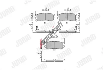 JURID Sada brzdových destiček PREMIER JRD 572200J, 572200J JURID Sada brzdových destiček PREMIER JRD 572200J, 572200J