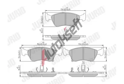 JURID Sada brzdových destiček PREMIER JRD 572400J, 572400J JURID Sada brzdových destiček PREMIER JRD 572400J, 572400J