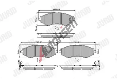 JURID Sada brzdovch destiek JRD 572407J, 572407J
