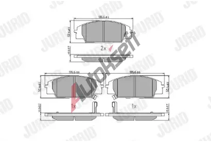 JURID Sada brzdovch destiek PREMIER JRD 572432J, 572432J
