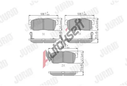 JURID Sada brzdov�ch desti�ek JRD 572471J, 572471J