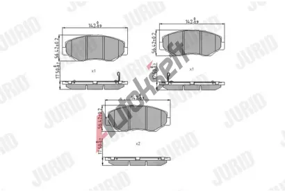 JURID Sada brzdovch destiek PREMIER JRD 572504J, 572504J