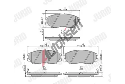 JURID Sada brzdov�ch desti�ek JRD 572518J, 572518J