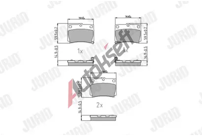 JURID Sada brzdov�ch desti�ek JRD 572519J, 572519J
