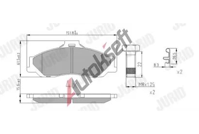 JURID Sada brzdov�ch desti�ek PREMIER JRD 572537J, 572537J