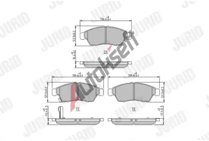 JURID Sada brzdovch destiek PREMIER JRD 572545J, 572545J