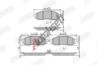 JURID Sada brzdovch destiek PREMIER JRD 572551J, 572551J