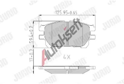 JURID Sada brzdov�ch desti�ek PREMIER JRD 572554J, 572554J