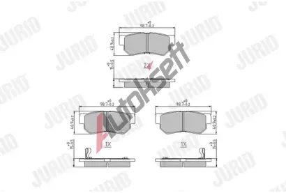 JURID Sada brzdovch destiek PREMIER JRD 572557J, 572557J