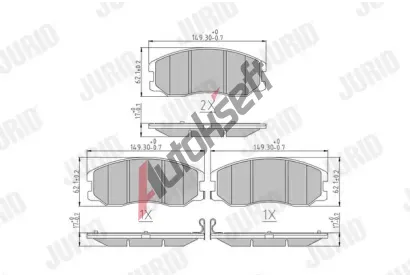 JURID Sada brzdovch destiek PREMIER JRD 572570J, 572570J
