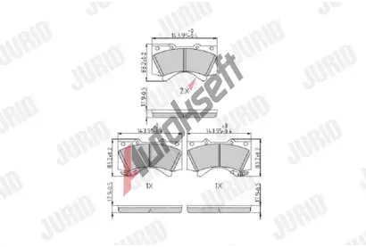 JURID Sada brzdovch destiek PREMIER JRD 572599J, 572599J