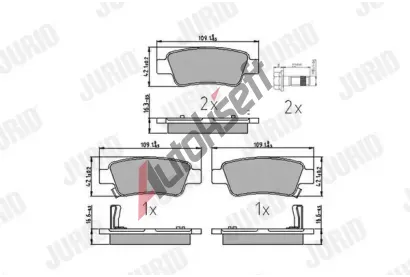 JURID Sada brzdovch destiek JRD 572606J, 572606J