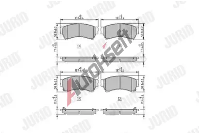 JURID Sada brzdovch destiek PREMIER JRD 572628J, 572628J