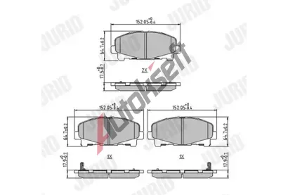 JURID Sada brzdových destiček JRD 572635J, 572635J JURID Sada brzdových destiček JRD 572635J, 572635J