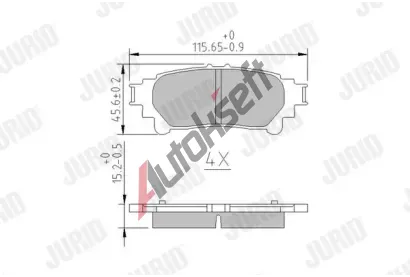 JURID Sada brzdových destiček PREMIER JRD 572656J, 572656J JURID Sada brzdových destiček PREMIER JRD 572656J, 572656J