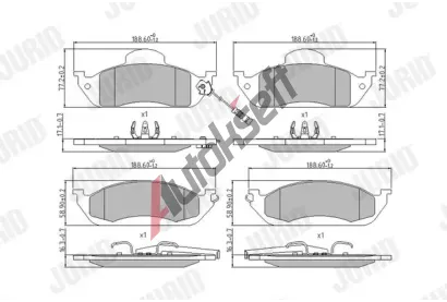 JURID Sada brzdovch destiek PREMIER JRD 573034J, 573034J