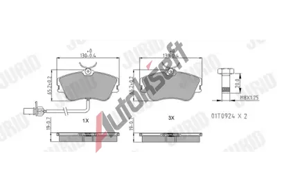 JURID Sada brzdovch destiek PREMIER JRD 573050J, 573050J