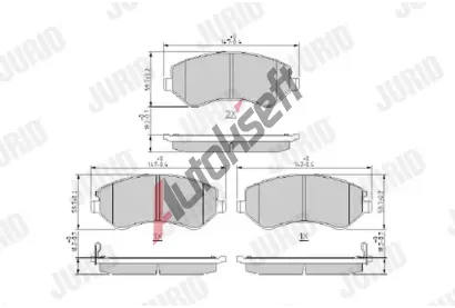 JURID Sada brzdovch destiek PREMIER JRD 573118J, 573118J