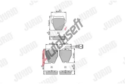 JURID Sada brzdovch destiek PREMIER JRD 573208J, 573208J