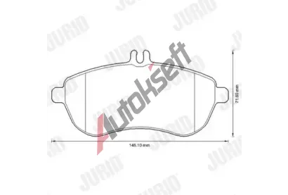 JURID Sada brzdovch destiek Jurid WHITE JRD 573257JC, 573257JC