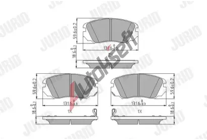 JURID Sada brzdovch destiek PREMIER JRD 573269J, 573269J