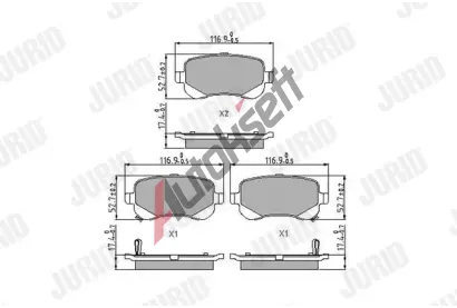 JURID Sada brzdovch destiek PREMIER JRD 573299J, 573299J