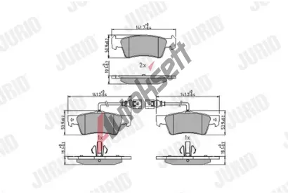 JURID Sada brzdovch destiek PREMIER JRD 573301J, 573301J
