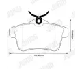 JURID Sada brzdovch destiek Jurid WHITE JRD 573315JC, 573315JC