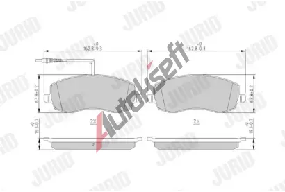 JURID Sada brzdov�ch desti�ek JRD 573327J, 573327J