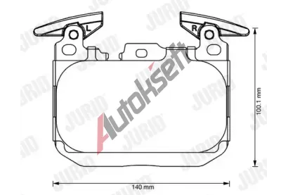 JURID Sada brzdov�ch desti�ek Jurid WHITE JRD 573355JC, 573355JC